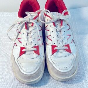 Michael Kors White and Red Athletic Shoes Size‎ 9.5